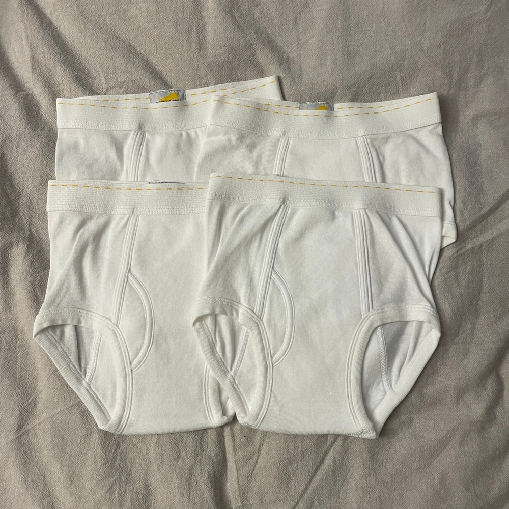 Tiger Underwear Briefs Boys 10-12 White 4 Pack Cotton NEW